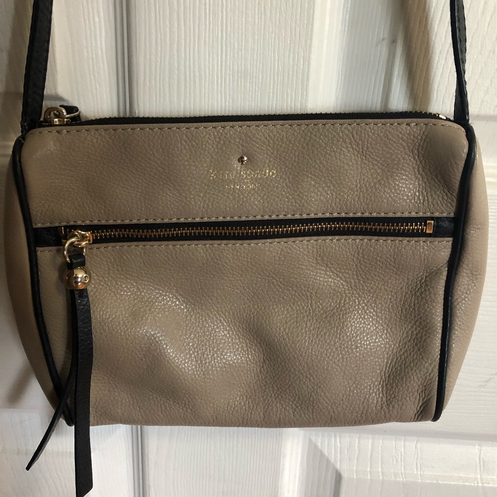 Kate Spade tan and black shoulder bag